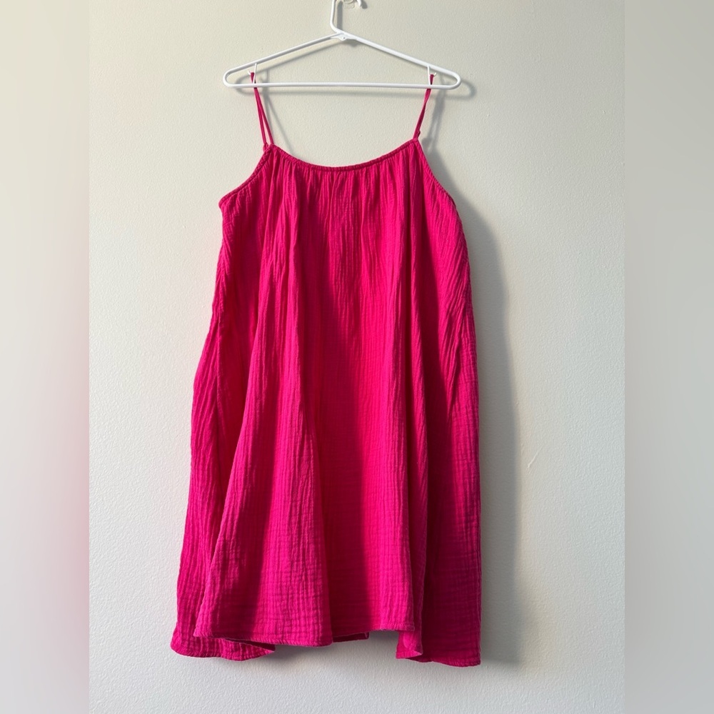 pink SLEEVELESS DRESS by H&M, 100% cotton, Size M - Picture 2 of 7